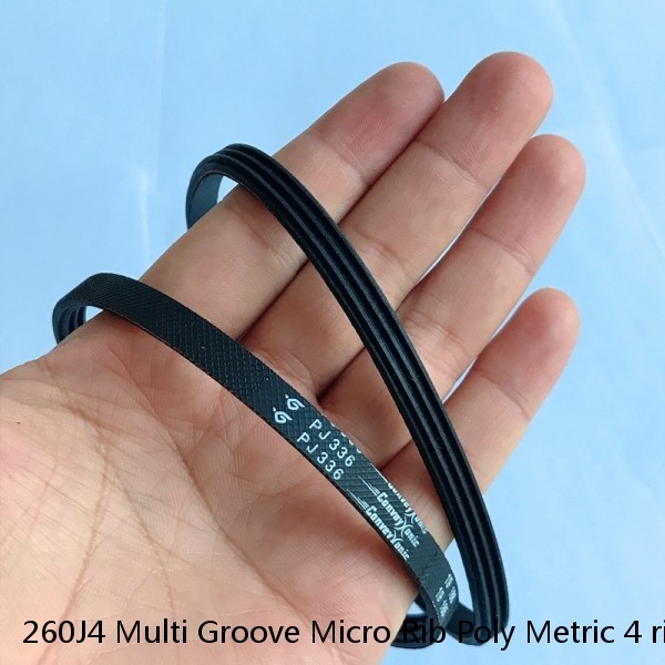 260J4 Multi Groove Micro Rib Poly Metric 4 ribbed V Belt 260-J-4 260 J 4 #1 image