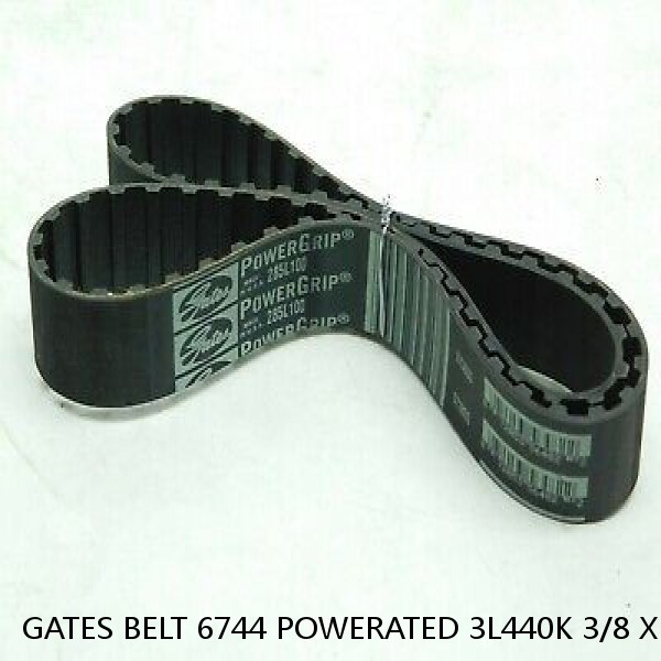 GATES BELT 6744 POWERATED 3L440K 3/8 X 44"  REPLACEMENT FLAT- V  + 3/8 X 45 1/2" #1 image