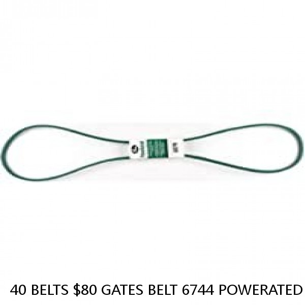 40 BELTS $80 GATES BELT 6744 POWERATED 3L440K 3/8 X 44"    1 1/2 INCHES TO LONG #1 image